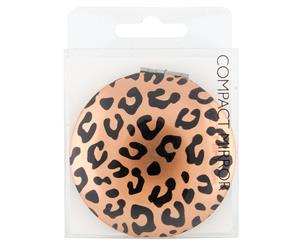 Compact Mirror - Rose Gold Leopard