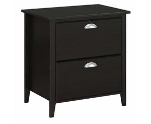 Connecticut Lateral File Storage Cabinet - Black Suede Oak - 2 Drawers
