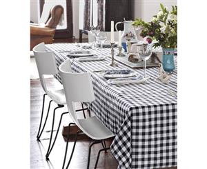 Country Style New Table Cloth BLACK GINGHAM Tablecloth 130 x 180cm