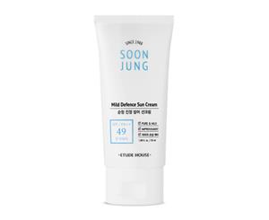 Etude House SoonJung Mild Defence Sun Cream 25ml SPF49 PA++ Pure and Mild Sensitive Skin Soon Jung Sunscreen