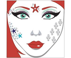 Face Decal Mermaid Adult Makeup Costume Accessory