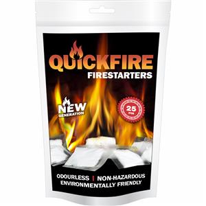 Gepro Quickfire Odourless Fire Lighters - 25 Pack