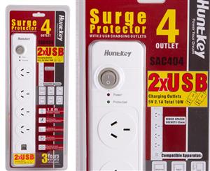 Huntkey Surge Protector Powerboard 4 Outlets
