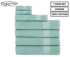 Onkaparinga Rivet 7-Piece Bath Towel Set - Aqua
