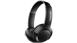 Philips Bass+ Wireless On-Ear Headphones - Black