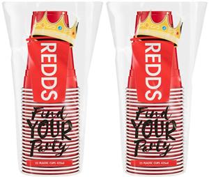 Redds Cups Recyclable Disposable Red Cups 425ml x 50 cups