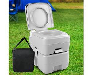 Weisshorn 20L Outdoor Portable Toilet Camping Potty Caravan Travel Boating w Bag