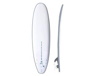back Revolution Malibu Soft Surfboard Softboard White - Red