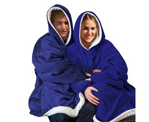 2 Pcs Blanket Hoodie Comfy Giant Sweatshirt Blue