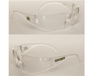 2 x North QLD Queensland Cowboys NRL Safety Eyewear Glasses Work Protect CLEAR