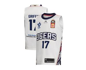Adelaide 36ers 19/20 NBL Basketball Youth Authentic Away Jersey - Eric Griffin