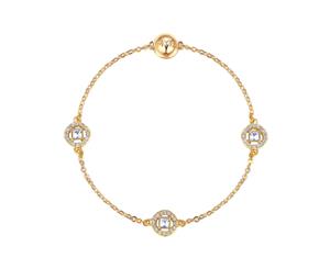 Affinity Collection Angelic Square Interlinking Bracelet with clear crystals Gold Plated