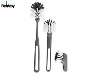 Beldray 3-Piece Dish Brush Set - Grey/White