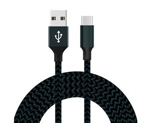 Catzon 1M 2M 3M Several Packs USB Type C Cable Nylon Braided Phone Cable Fast Charger Cable USB Cord -Navy