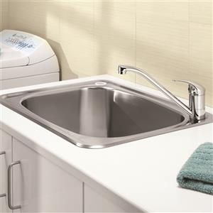 Clark 45L Flushline Laundry Standard Single Tub With Bypass