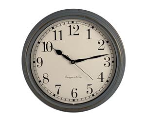 Cooper & Co.Classic Antique Silent Movement Wall Clock 39.5 CM Grey