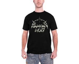 Diamond Head T Shirt Band Logo Official Mens - Black