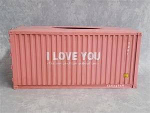 Handmade Wrought Iron Antique Container Tissue Box - PINK ILOVEU