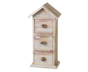 House Shaped Shelves With Drawers (Beige) - HS1383