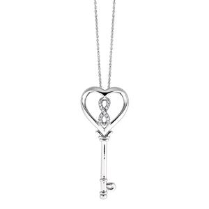 Inifinitas Pendant with Diamonds in Sterling Silver