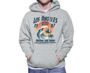London Banter Los Angeles Original Surf Men's Hooded Sweatshirt - Heather Grey