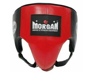 MORGAN Platinum Leather Abdo/Groin Guard Protector - Red