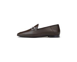 Massimo Dutti Women Brown loafers with buckle 6516/021