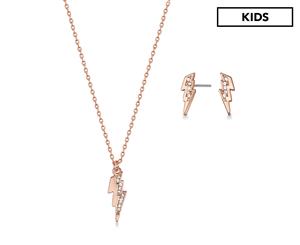 Mestige Kids' Tropical Delight Lightning Necklace & Earring Set w/ Crystals from Swarovski - Rose Gold