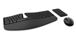 Microsoft Sculpt Ergonomic (L5V-00027) Desktop Wireless Cordless Keyboard Mouse Combo