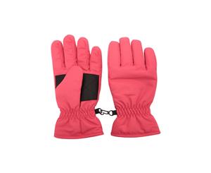 Mountain Warehouse Kids Gloves Snowproof with Fleece lined and Cuffs - S/M/L/XL - Fuschia