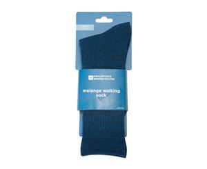 Mountain Warehouse Melange Mens Walking Socks Fabric is Warm & Cosy Footwear - Blue