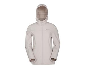 Mountain Warehouse Womens Softshell Jacket with Water Resistant and Breathable - Beige