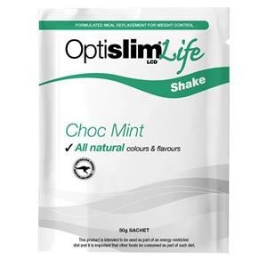OptiSlim Life Shake Choc Mint 50g Sachet