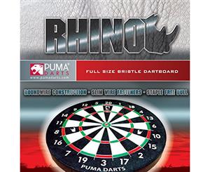Puma Darts 18" Full Size Rhino Bristle Dartboard Staple Free Bullseye