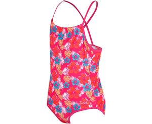 Regatta Girls Takisha Polyamide Elastane Swimsuit Swimming Costume - HotPinkTropi