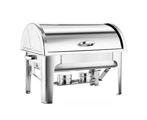 SOGA 3*3L Stainless Steel Roll Top Chafing Dish Three Trays Food Warmer