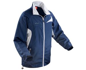 Spiro Mens Micro-Lite Performance Sports Jacket (Water Repellent Wind Resistant & Breathable) (Navy/White) - RW1474