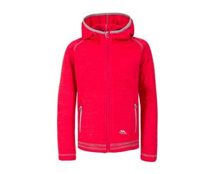 Trespass Childrens Girls Goodness Full Zip Hooded Fleece Jacket (Raspberry Marl) - TP3381