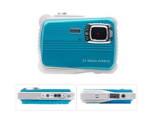 Wiwu Kids Camera + SD Card 3M Waterproof 2.0 Inch LCD Screen 12MP HD Underwater Camera Blue