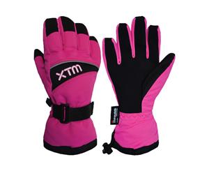 XTM Swoosh Kids Snow Ski Winter Gloves - Pink