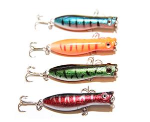 5x 60mm Poppers Topwater Fishing Lures Surface GT 5G Micro Stickbait Pencil Bait