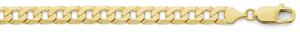 9ct Gold Solid Bevelled Curb Chain