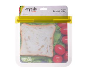 Appetito 21.5cm Reusable Sandwich Nuts Food Veggie Fruit Seal Zip Lock Bag