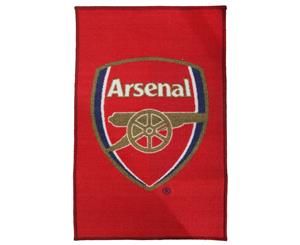 Arsenal Fc Official Printed Football Crest Rug/Floor Mat (Red) - SG2201