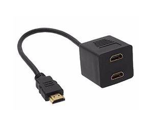 Astrotek HDMI Splitter Cable 15cm v1.4 Male to 2x Female Amplifier Adapter FHD