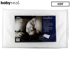 Babyrest Deluxe Ventilated Foam Baby Cot Pillow - White