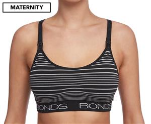 Bonds Maternity Bumps Easyfit Seamfree Crop - Black/White Stripe