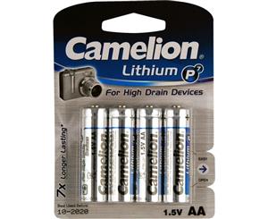 CLAAPK4 CAMELION Aa Lithium Battery - 4 Pack Camelion