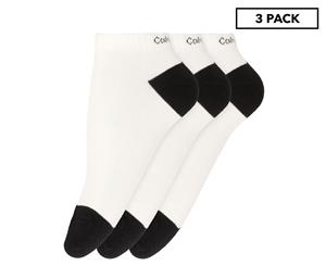 Calvin Klein Women's Colour Block Liner Sock 3-Pack - White/Black