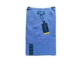 Contare V-neck Night Shirt Cotton Pyjamas Sleepwear - Sky Blue with Feather